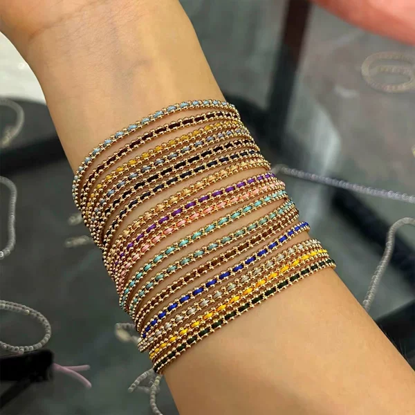 Wang Chang's Dopamine Color New French redline Red Rope Year of Life Woven Bracelet Plated 18K Bracelet