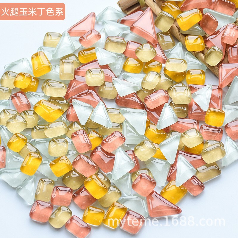 DIY手作りクリエイティブ装飾材料モザイクコラージュ小粒クリスタルフリーストーンガラス片パッチ|undefined
