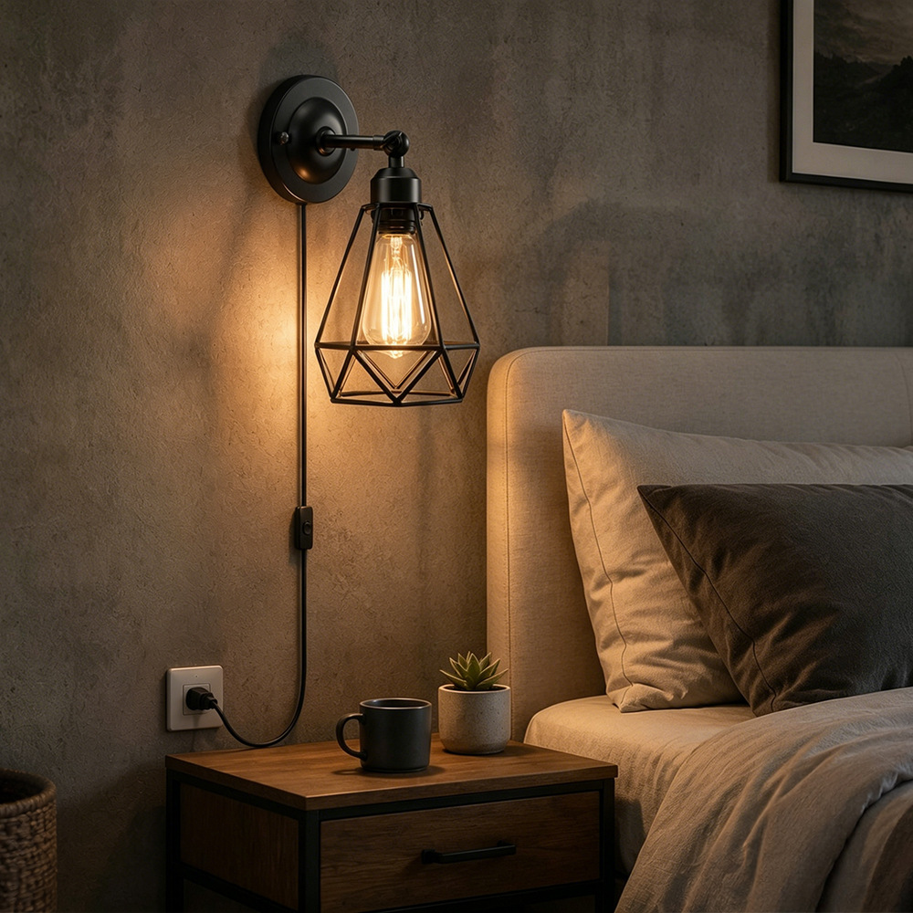 Lámpara de pared retro transfronteriza industrial de viento interior dormitorio pasillo pasillo pasillo pasillo balcón lámpara de pared LED creativa