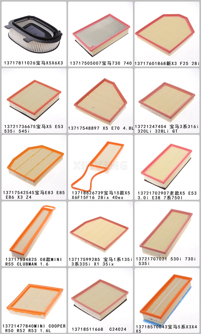 13717811026 Air Filter Element Is Suitable for Bmw X3X5X6 Cars. Supply Bmw Air Filters