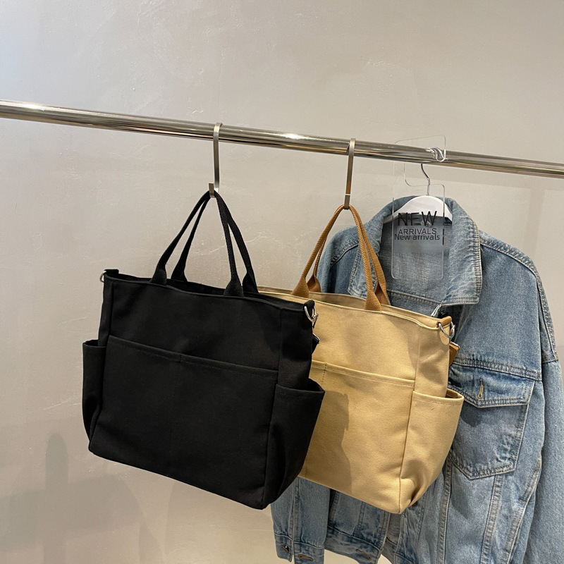 Women's Bag Wholesale Large Capacity Trendy Fashionable Canvas Bag Korean ins Style Retro Simple Commuting Casual Crossbody Bag_voghion.com