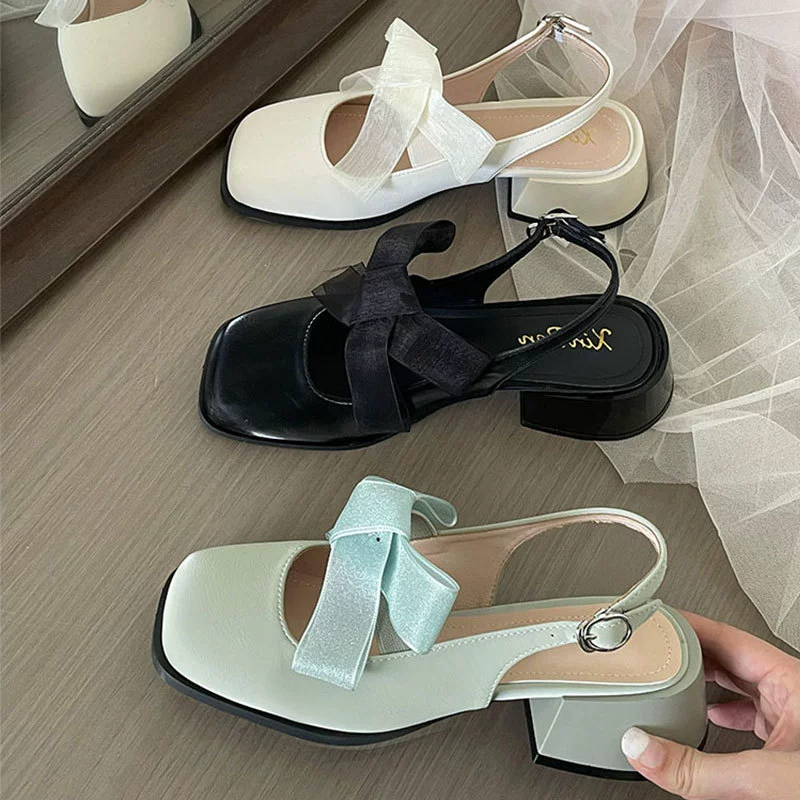 Sandals, footwear, summer high suitable with a skirt, shoes, french style, 2025 years