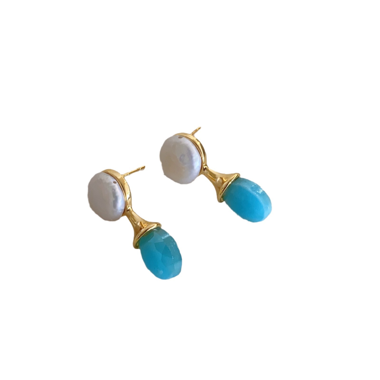 Francés retro verano nuevo barroco incrustaciones rhinestone pendientes suave elegante nicho diseño para las mujeres