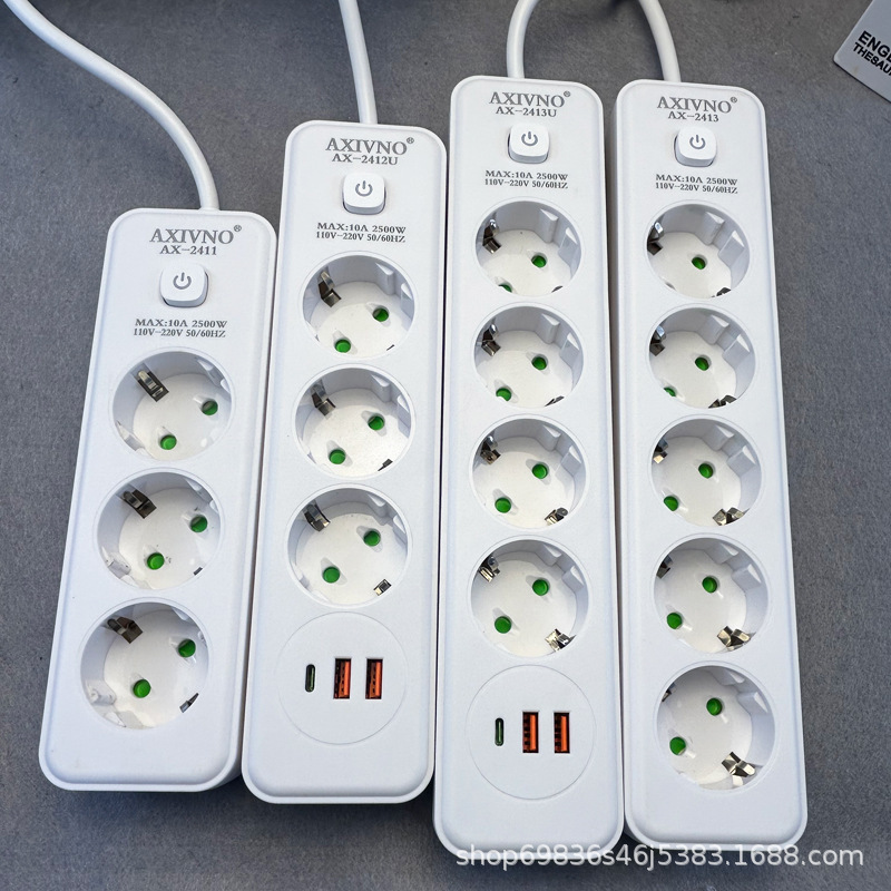 Cross-Border Russian Socket USB Five Central Asian Countries Socket Home Office Plug-In Drag Strip Plug-In European Regulations Special