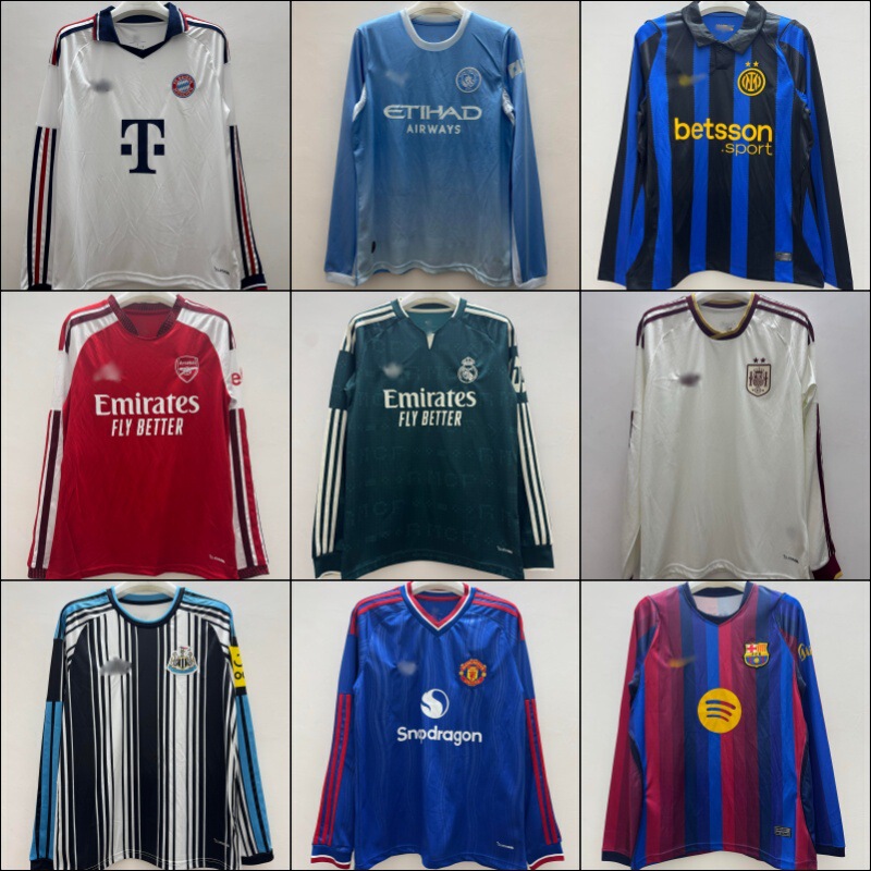 2627 New Season Sports Quick-Drying H Horse Manchester City Manchester United Arsenal Barcelona Fan Version Long-Sleeved Top Football Uniform 2627 New Season Sports Quick-Drying H Horse Manchester City Manchester United Arsenal Barcelona Fan Version Long-Sleeved Top Football Uniform