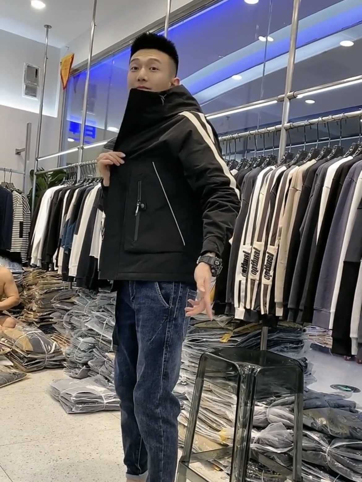 ActiveGo Spring Autumn Winter New Jacket Hooded Windbreaker Trendy Brand Casual Clothing Men's Coat Top Men_voghion.com