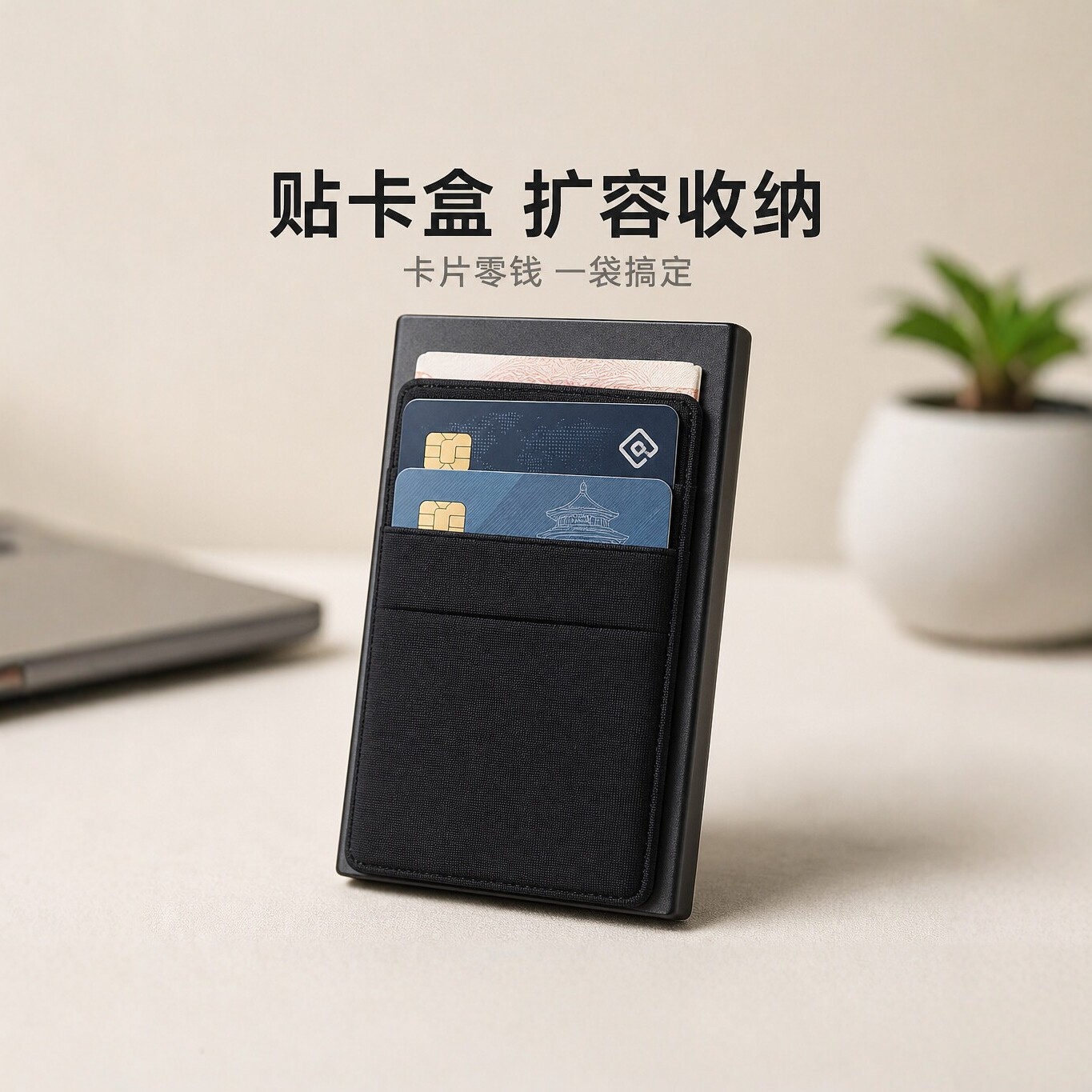Double-layer Lycra phone back card holder, 3M self-adhesive bank card sleeve, lightweight and portable, with large capacity for storing cards