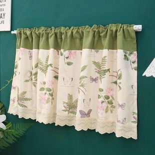 Curtain Punch-free Installation Rod A Set of Shading Bedroom Bay Windows Internet Popular Small Windows Short Installation-free Children's Room