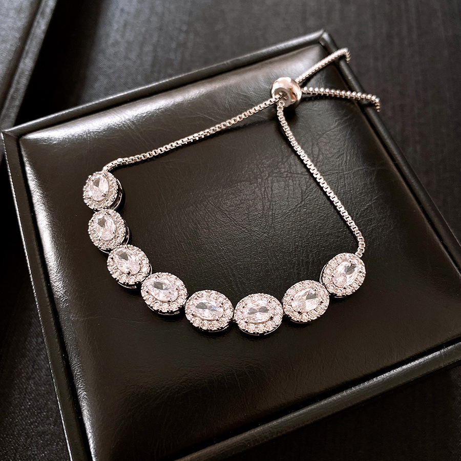 Pulsera de flores cuadrada geométrica de piedra de silicio lujosa pulsera de alta calidad temperamento exquisito personalidad joyas al por mayor