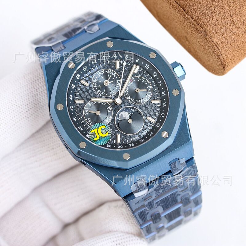 BBR Royal AP Oak Octagonal Mechanical Watch 26574 Perpetual Calendar Multifunction Chronograph Steel Band Men's Mechanical Watch
