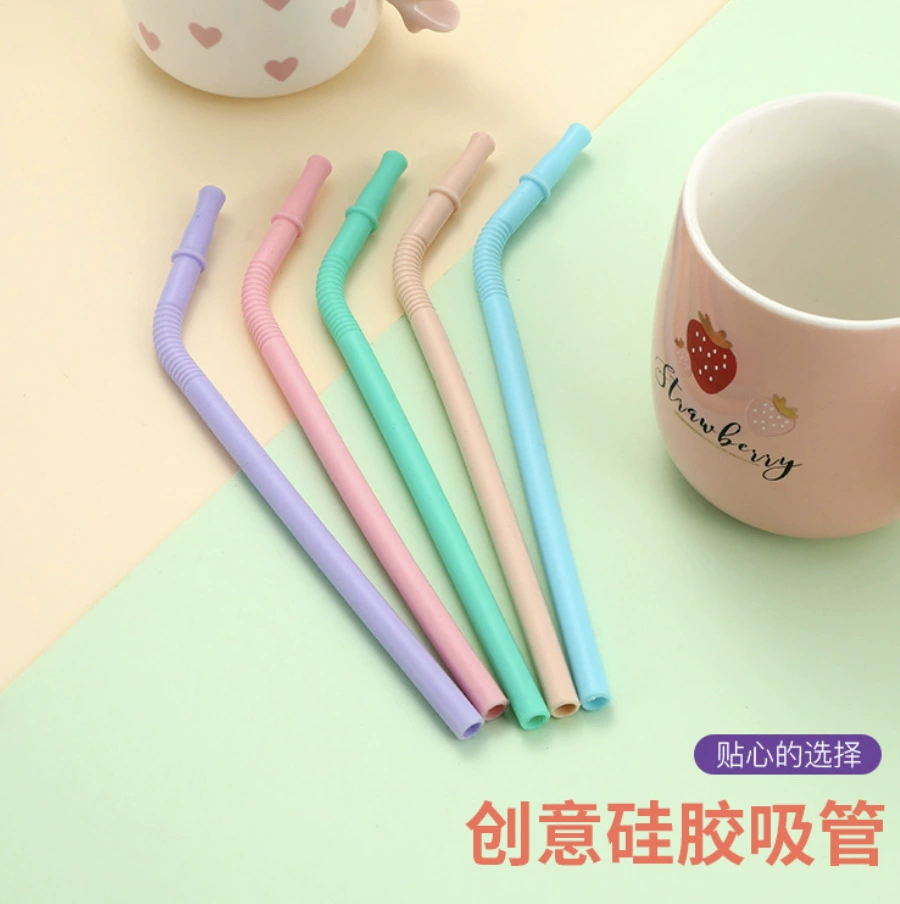 Children's silicone straw, set for traveling