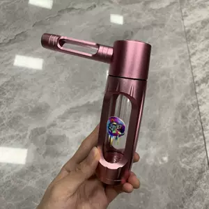 ท่อสูบอลูมิเนียมอัลลอยด์รูปค้อน รุ่นใหม่สำหรับการส่งออก ท่อสูบโลหะและแก้วแบบพกพา ถอดประกอบได้ ทำความสะอาดง่าย PIPE