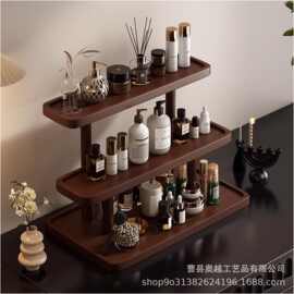 实木化妆品置物架桌面护肤品收纳架多层香水口红展示架面霜储物架