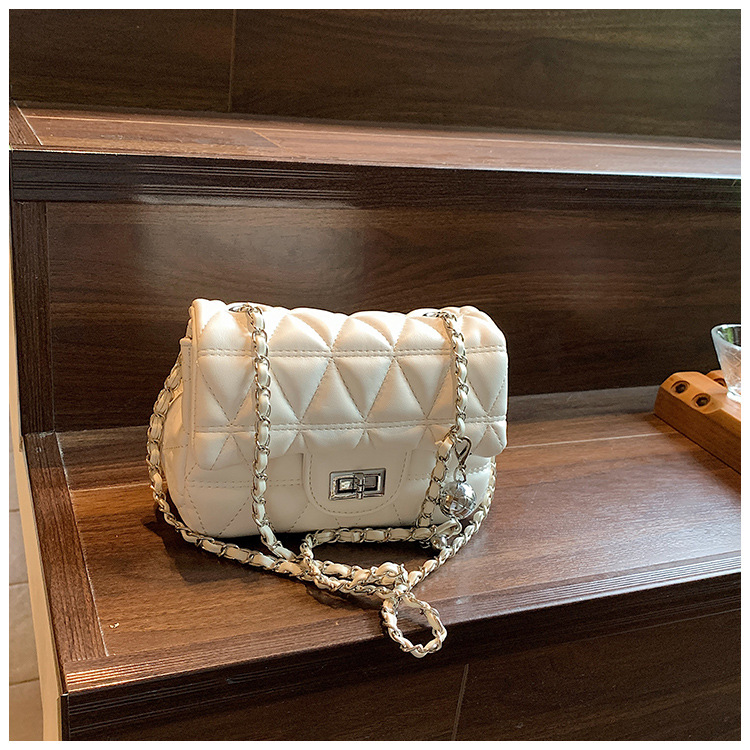 Niche Design Bag Women 2023 New igh-end Sense One-shoulder Messenger Bag Net red explosion style texture rhombic chain bag_voghion.com