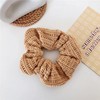 Autumn and winter new knit plush collateral colorectal circle students with flowers hollow, simple temperament, plush hair ring Korean version of fat intestine circle