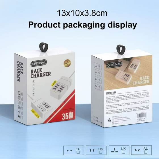 Cross-border new plug-in mobile phone charger 3pd3usb multi-port charging head socket 40w fast charging 3A seat charging