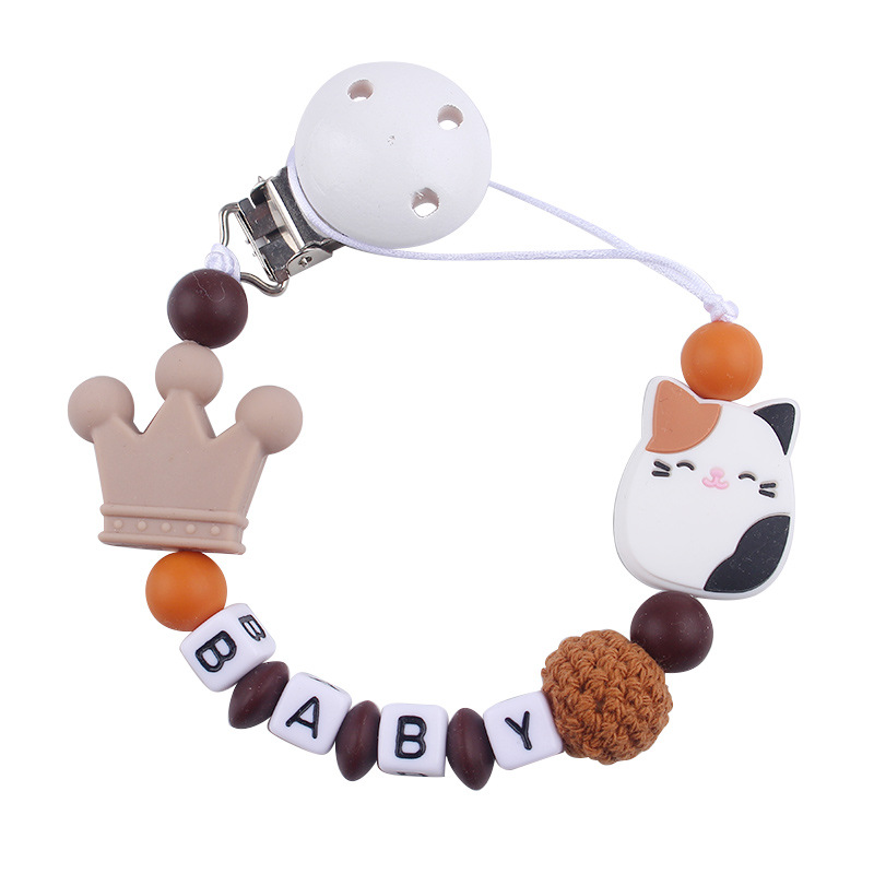 Productos para bebés amor clip de tetina dibujos animados creativos juguetes unicornio silicona molar tetina cadena anti-caída cadena