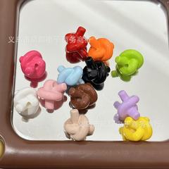 アクリル18mm焼き漆大縄結びビーズdiy髪縄アクセサリー携帯チェーンバッグ掛けキーホルダー散珠材料