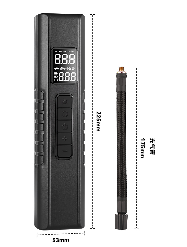 Cross-Border Portable Car Air Pump Tire Electric Handheld Air Pump Smart Wireless Four-In-One Car Air Pump