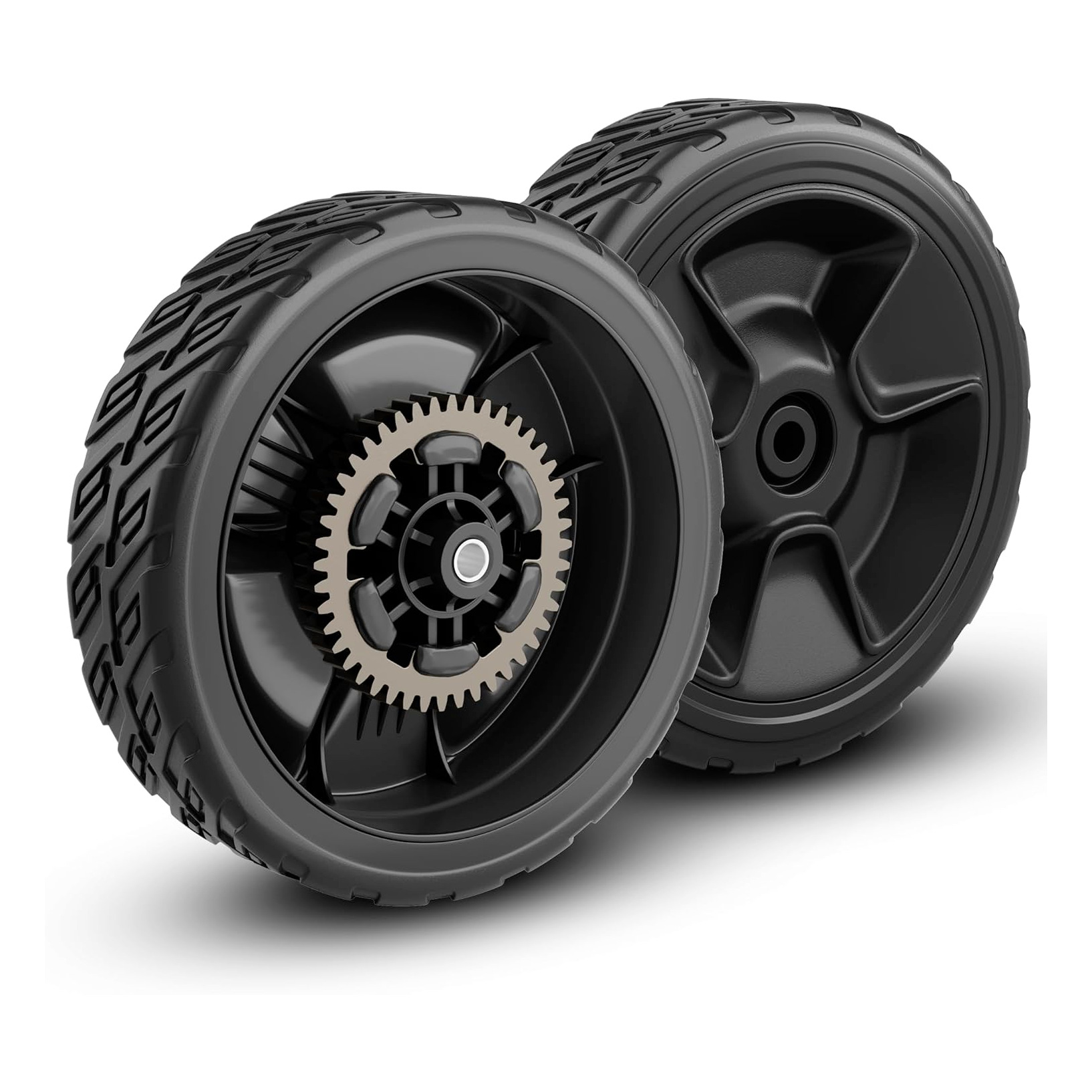 厂家供应 草坪机割草机橡胶轮子推车橡塑轮园林子草坪机轮子