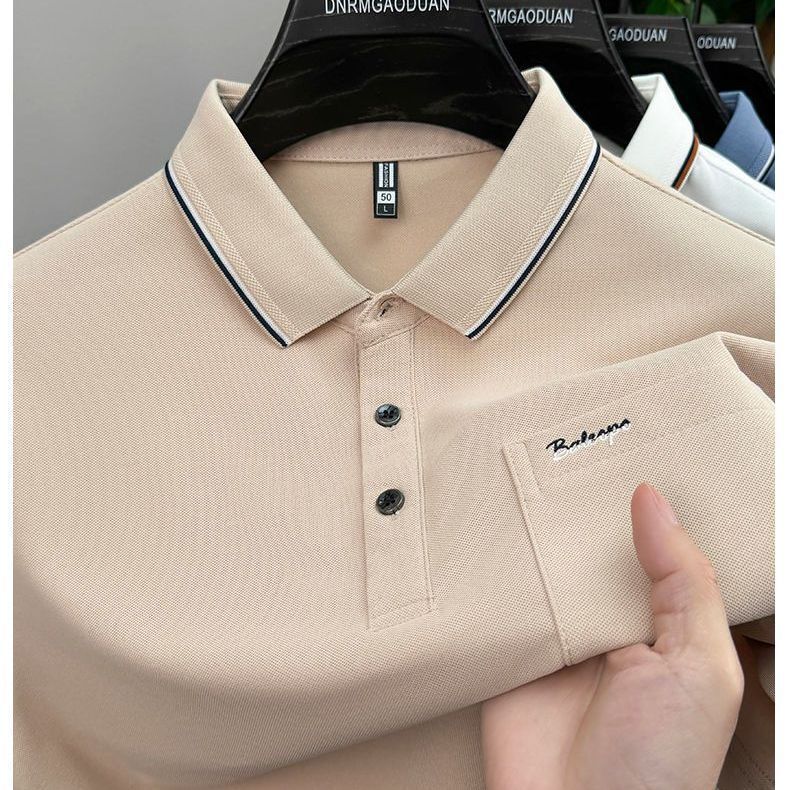 9918 New Summer Style Men's Short-Sleeved T-Shirt with Real Pocket Embroidery, Lapel Polo Shirt, Business Half-Sleeved Dad Wear 9918 New Summer Style Men's Short-Sleeved T-Shirt with Real Pocket Embroidery, Lapel Polo Shirt, Business Half-Sleeved Dad Wear