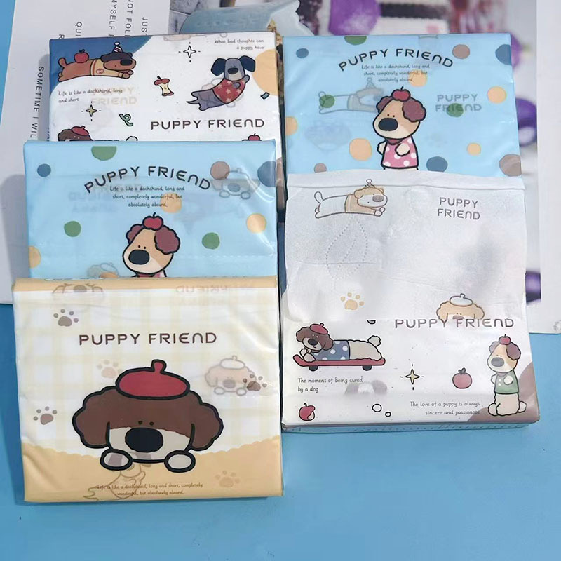 กระดาษทิชชูพิมพ์ลาย Polka Dot Dachshund (1 แพ็ค)