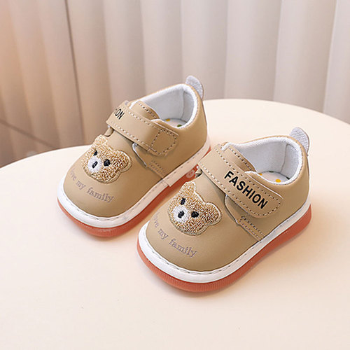 Spring and autumn baby toddler shoes cartoon baby shoes soft-sole calling shoes 1-2 years old single-layer shoes 0