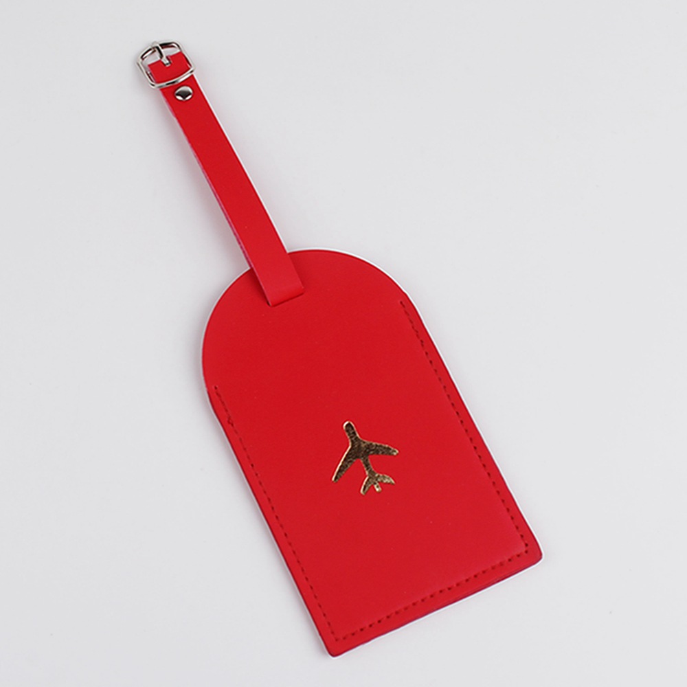 Etiqueta colgante de cuero Tarjeta de comida de autobús tarjeta de identificación de estudiante certificado de trabajo conjunto avión equipaje etiqueta PU fabricante en stock