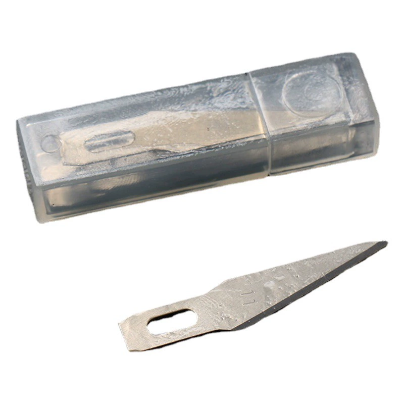 [Упаковка из 5 штук] Дополнительные студенческие ножи из нержавеющей стали № 11 и № 12 для нанесения пленки и ремонта, лезвия 11. # Нож для вырезания и резки бумаги