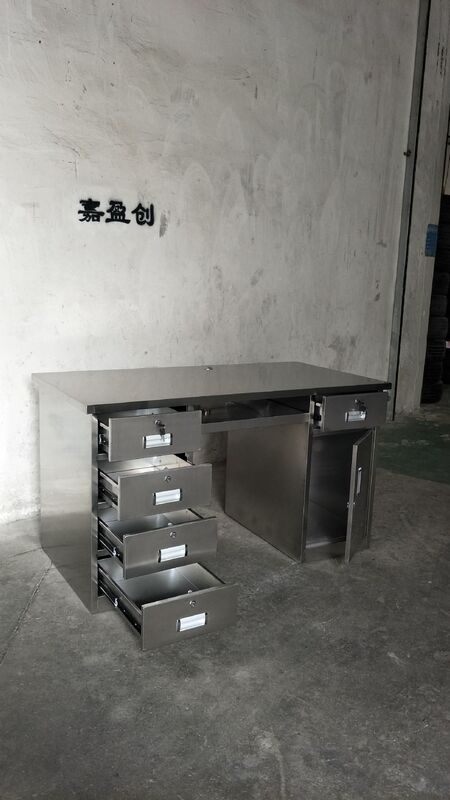 Stainless Steel Desk File Desk Stainless Steel Computer Desk Writing Desk Computer Desk with Drawers Console Table