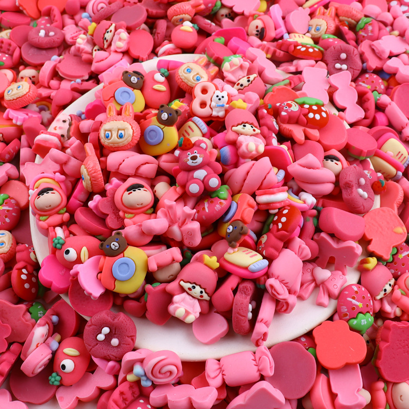 Accesorios de resina mixta suerte bolsa hecha a mano DIY teléfono móvil Shell parche comida y jugar accesorios de dibujos animados material de fábrica al por mayor