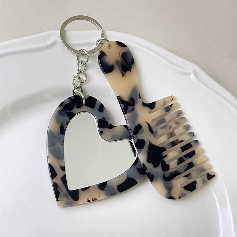 新しい小さな新鮮なインスタイルグリッタースパンコール愛化粧鏡キーホルダーペンダント diy バッグペンダントアクセサリー|undefined