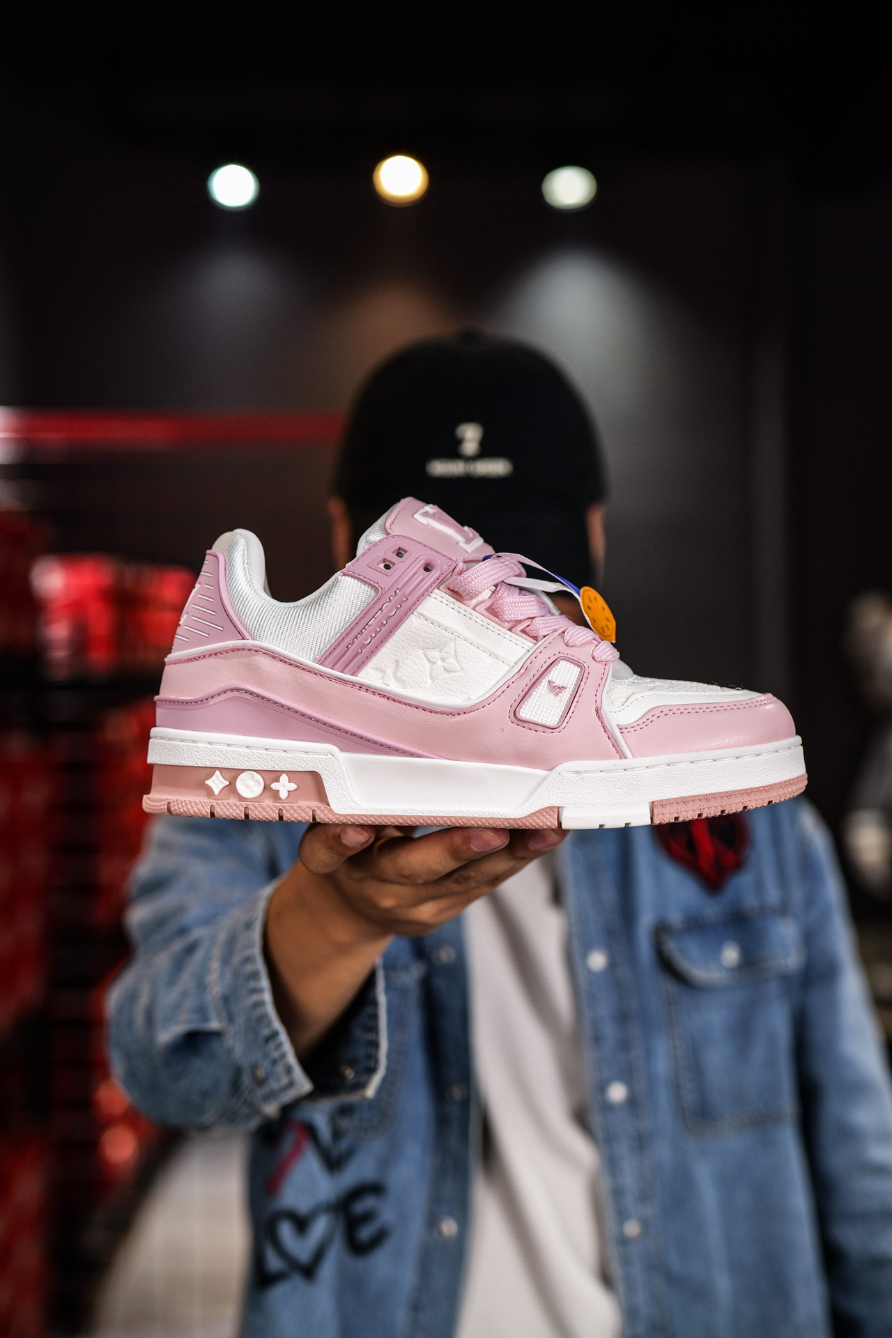 Caja de cajones casa de burro entrenador impresión de moda de suela gruesa elevación de zapatos deportivos pareja universal para hombres y mujeres skate