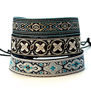 New wide ethnic literary style Bohemian couple's hand rope woven fabric bracelet men's and women's bracelet jewelry