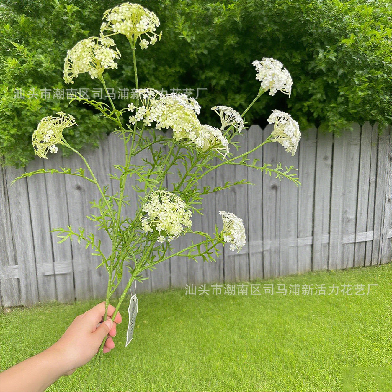 白色婚庆仿真花批发 韩式秀场风白色婚礼路引花排打底手捧花假花