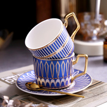 英式轻奢陶瓷咖啡杯欧式小奢华咖啡杯碟套装家用高级感杯子水杯