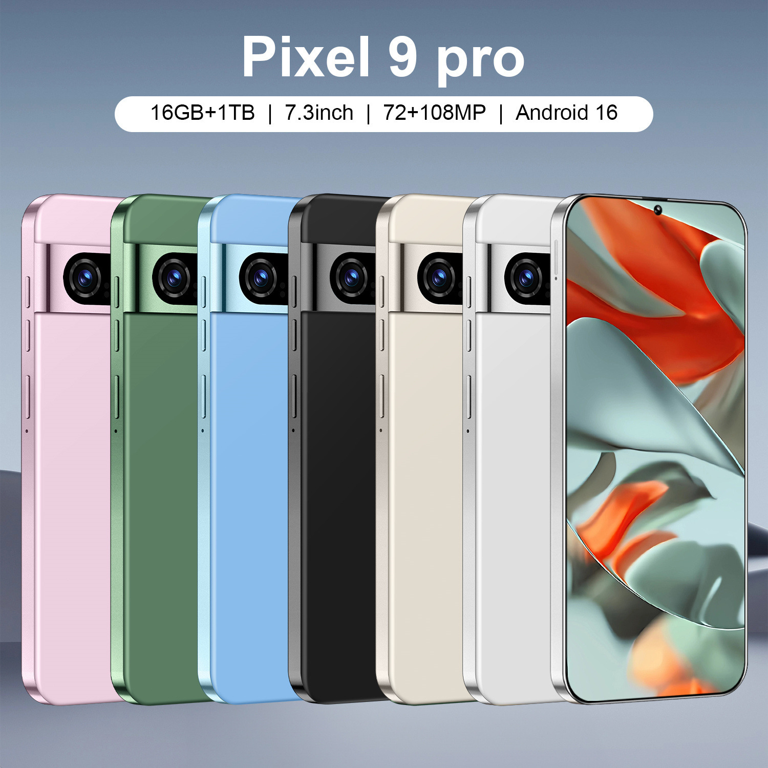 Popular Cross-Border Smartphone Pixel9 Pro Manufacturer's Ready-Made 7.3-Inch 16G+1T All-In-One Machine for Foreign Trade Dropshipping