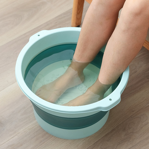 Foldable plastic portable simple retractable foot bath tub for deep ankle household dormitory foot basin