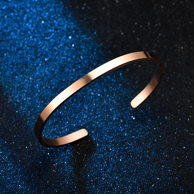 13g Weight Cuff Bracelets Jewelry Accessory Type Titanium Steel Chain Material 1 Piece Quantity Holiday, Daily Occasion Titanium Steel Material Solid Color Pattern Women's Gender Plating Design Hip-Hop, Retro Style Hip-Hop Retro Solid Color Titanium Steel Cuff Bracelets In Bulk 5
