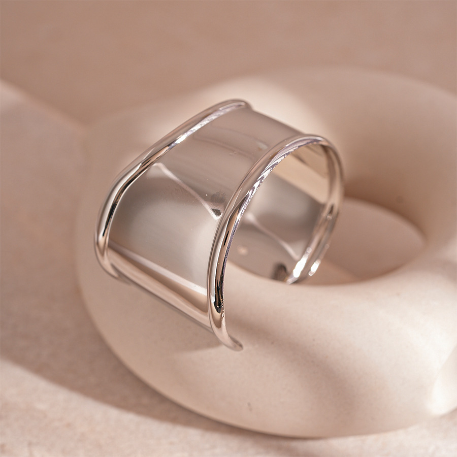 Pulsera de apertura geométrica irregular metálica europea y americana, personalidad exagerada, temperamento de nicho simple, joyería de alta gama femenina