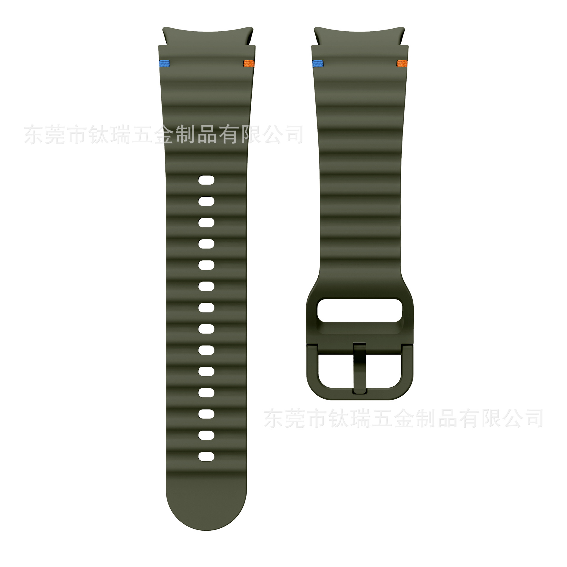 Applicable to the official Galaxy watchFE/6/5/4 with wavy seam silicone strap of Samsung Watch 7 undefined