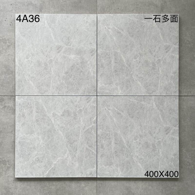 キッチントイレの床タイル400x400滑り止め耐摩耗性床タイルバルコニータイル浴室模造古煉瓦グレー|undefined