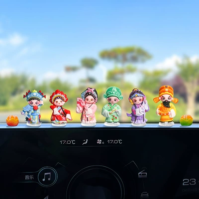 2025 New Car Ornaments Car ornaments - multiple-options-available-see-details-page-6-types-of-chinese-opera-characters-big-orange-and-big-italian-free-traceless-stickers