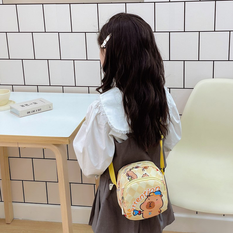 Kapibala 新しい子供用バッグ韓国スタイルの小さな女の子のショルダーバッグ軽量カジュアル漫画クロスボディバッグ男の子と女の子用|undefined