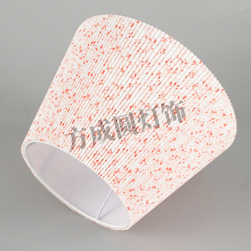 Pantalla de lámpara de parche plano plisado, pequeña lámpara de mesa de tela de dormitorio floral fresca, pantalla de lámpara, lámpara de pie de hotel, accesorios de carcasa de pantalla de lámpara
