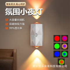 クロスボーダー RGB シンフォニーウォールランプ磁気吸引インテリジェント人体誘導 LED カラフルな雰囲気ライト廊下リビングルーム