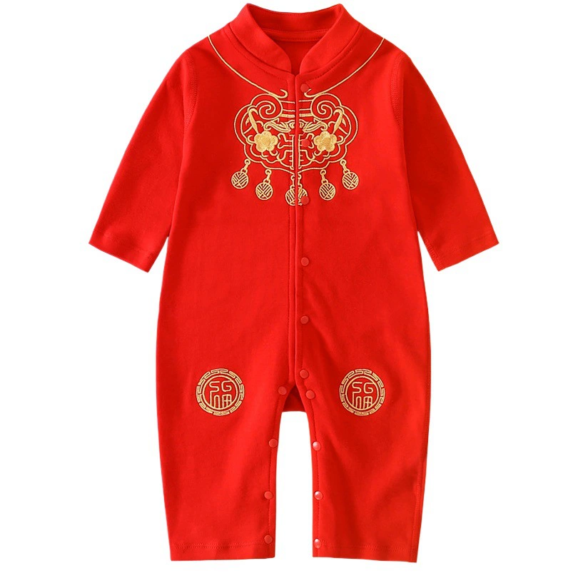 Детская одежда с длинными рукавами комбинезон одежда в полную луну одежда годичной давности Детский костюм Тан комбинезон ханьфу 1901