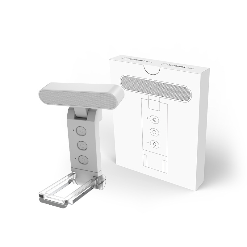5가지 색온도 + 6단계 밝기 + 타이머 알림 긴 책 클립 조명 700MAH(흰색)