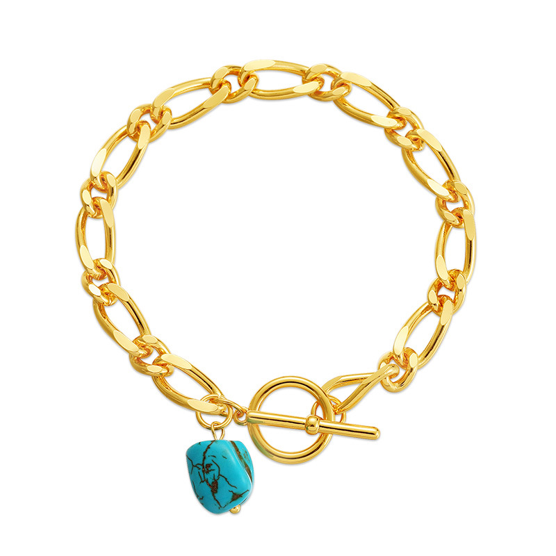 Fashion Geometric Copper Turquoise Plating Bracelets 1 Piece