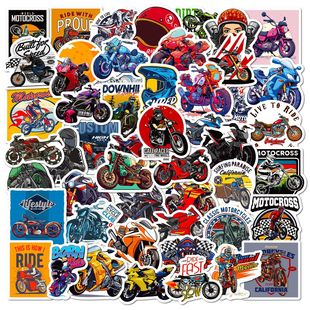 50 motorcycle club stickers Amazon cross-border new personalized graffiti Harley motorcycle stickers waterproof